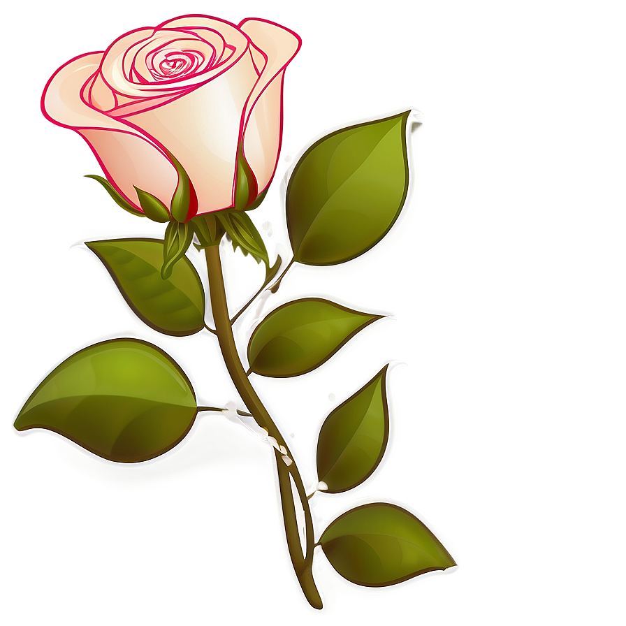 Stylized Rose Clipart Png 06272024 PNG