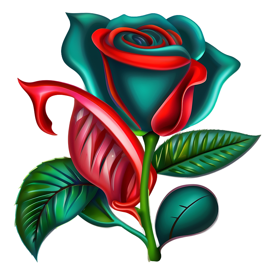 Stylized Rose Clipart Png Bug PNG