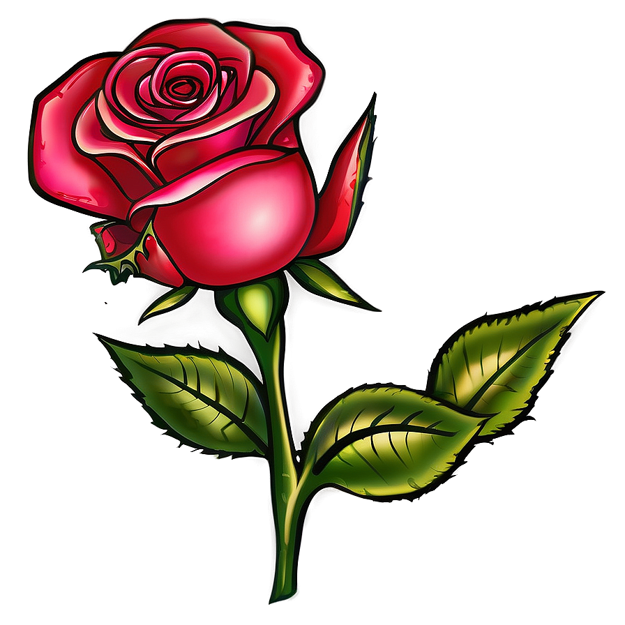Stylized Rose Clipart Png Cee15 PNG