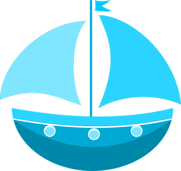 Stylized Sailboat Graphic PNG