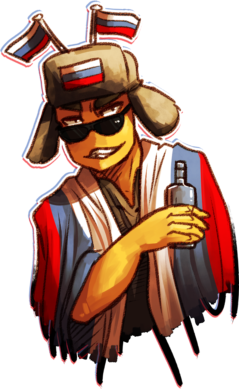 Stylized Samurai Vape Man PNG