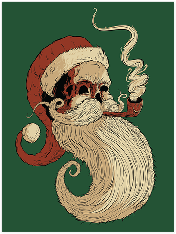 Stylized Santa Claus Portrait PNG