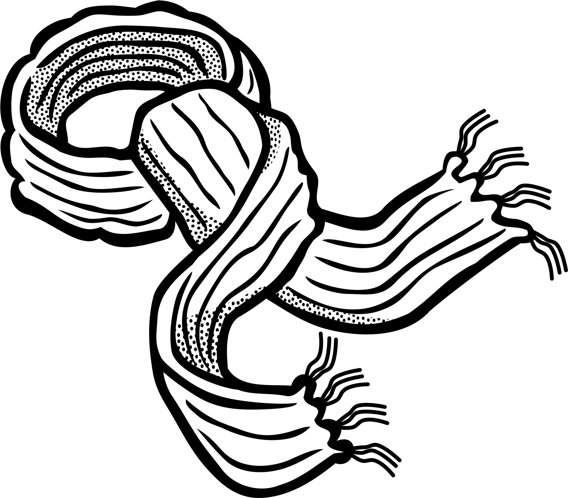 Stylized Scarf Illustration PNG