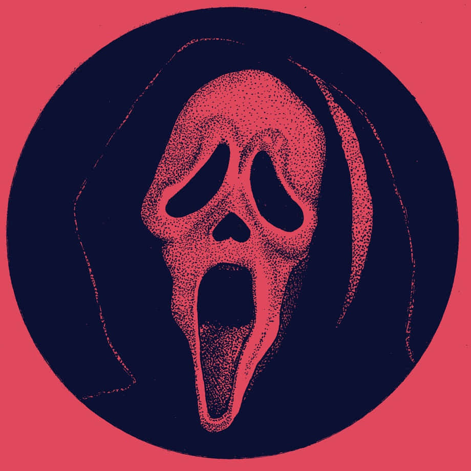 Stylized Scream Mask Art Wallpaper