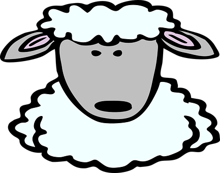 Stylized Sheep Graphic PNG