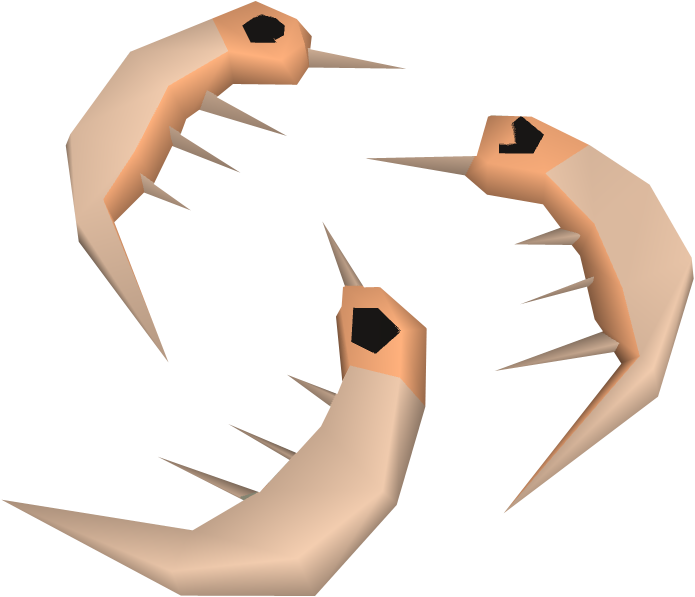 Stylized Shrimp Claws3 D Model PNG