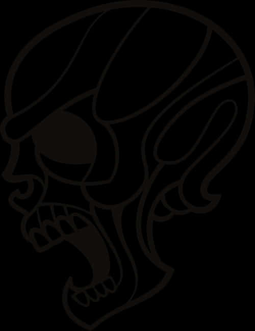 Stylized Skull Graphic PNG