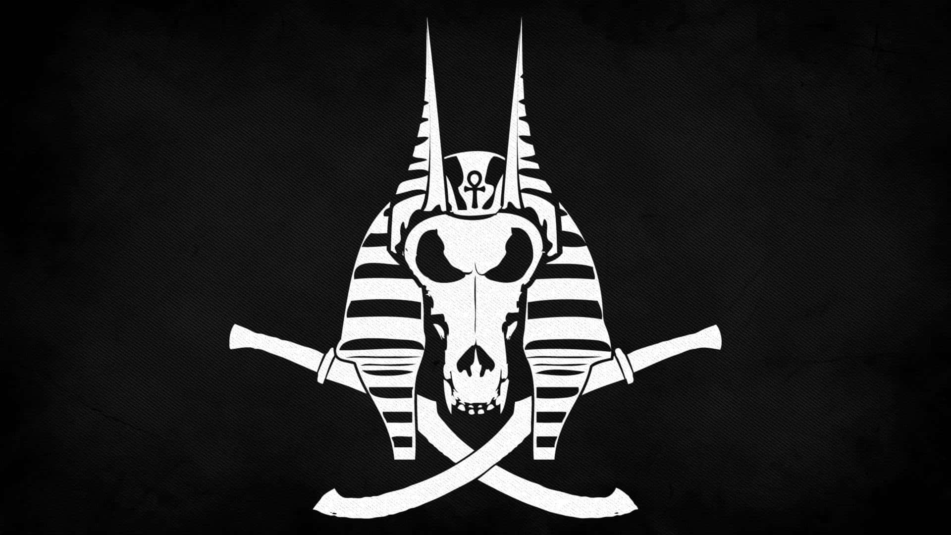 Stylized Skulland Crossbones Flag Wallpaper