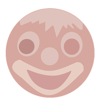 Stylized Smiley Face Graphic PNG