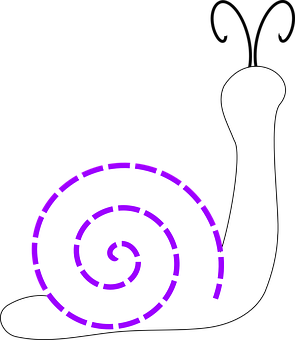 Stylized Snail Graphic PNG