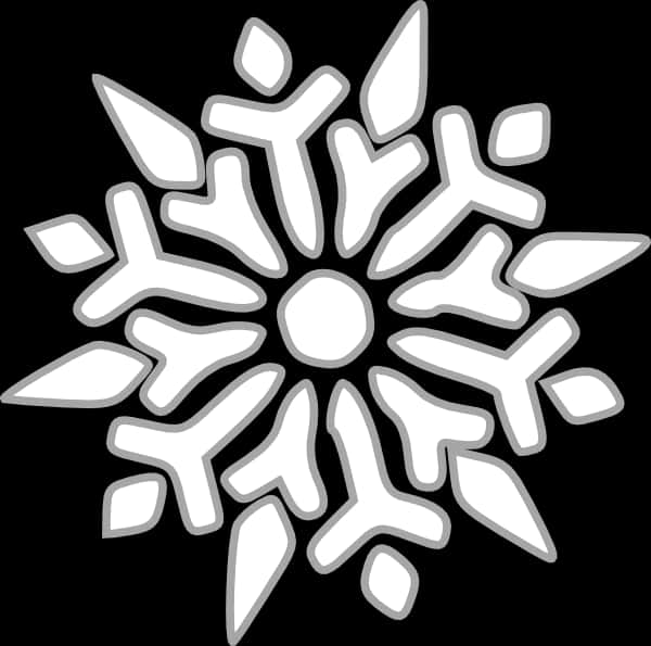 Stylized Snowflake Graphic PNG