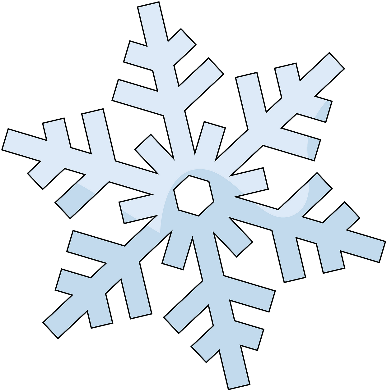 Stylized Snowflake Graphic PNG