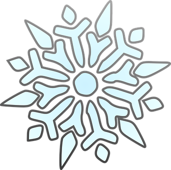 Stylized Snowflake Graphic PNG