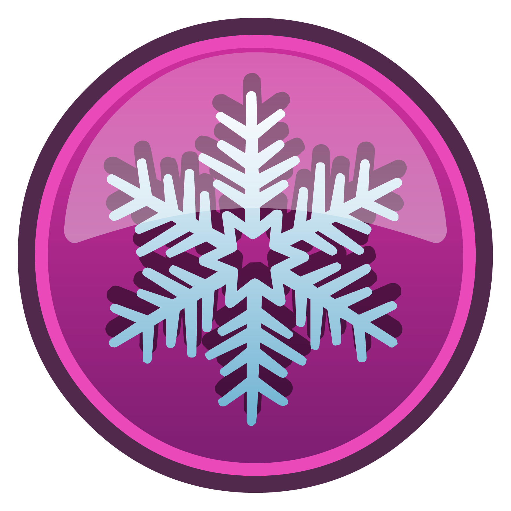 Stylized Snowflake Icon PNG