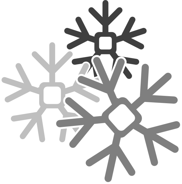 Stylized Snowflakes Graphic PNG