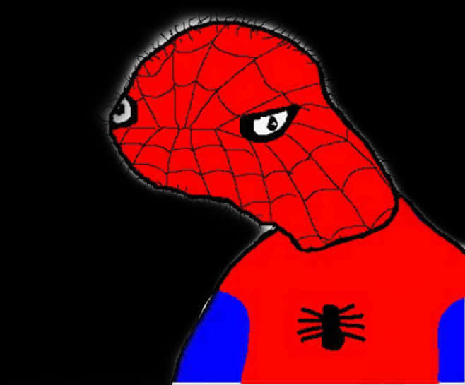 Stylized Spiderman Artwork PNG