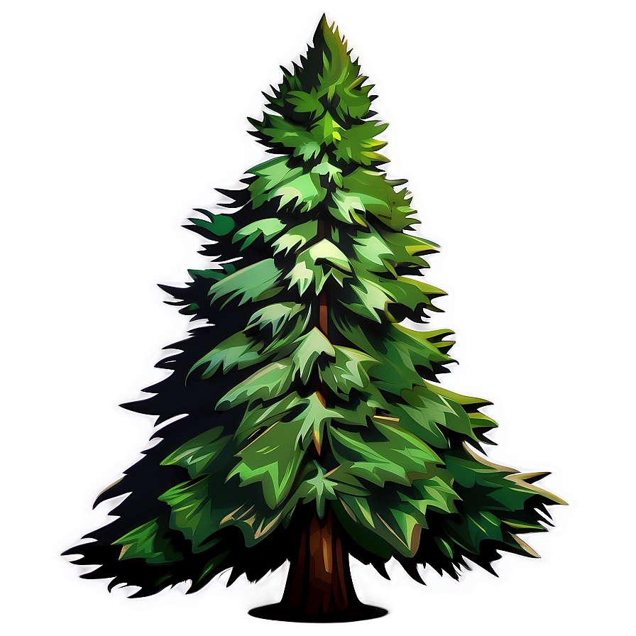 Stylized Spruce Tree Emblem Png Shi PNG