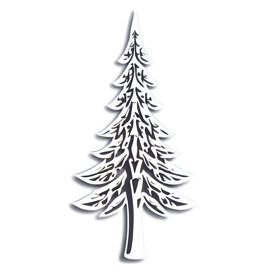 Stylized Spruce Tree Emblem Png Ujv11 PNG