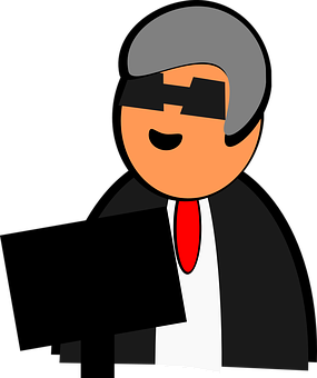 Stylized Spy Character Cartoon PNG