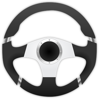 Stylized Steering Wheel Icon PNG