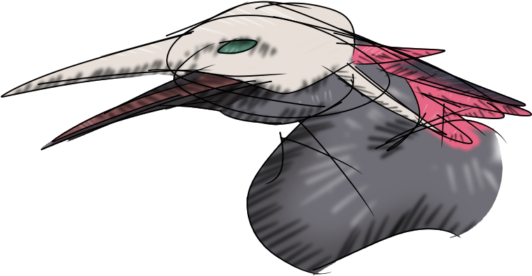 Stylized Stork Illustration PNG