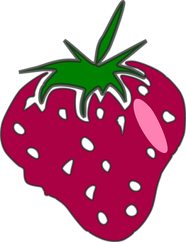 Stylized Strawberry Graphic PNG