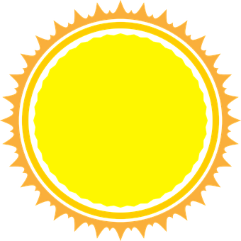 Stylized Sun Graphic PNG