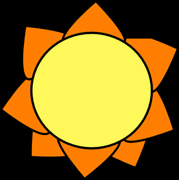 Stylized Sun Graphic PNG