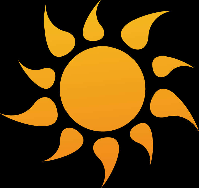 Stylized Sun Graphic PNG