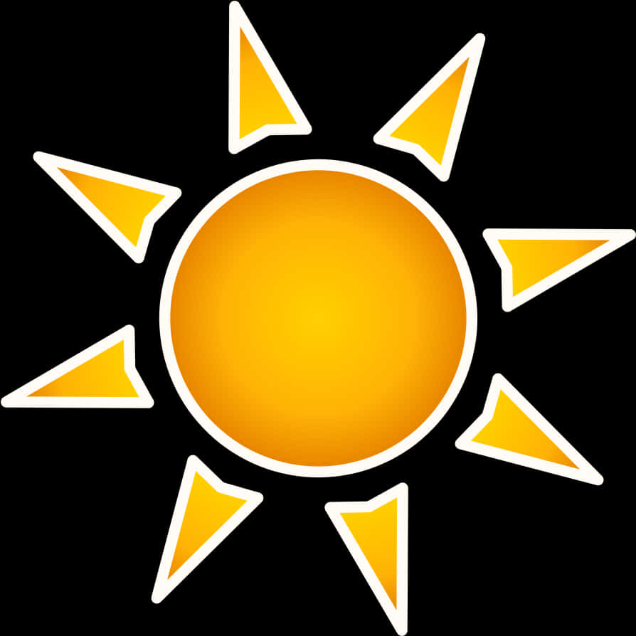 Stylized Sun Graphic Transparent Background PNG