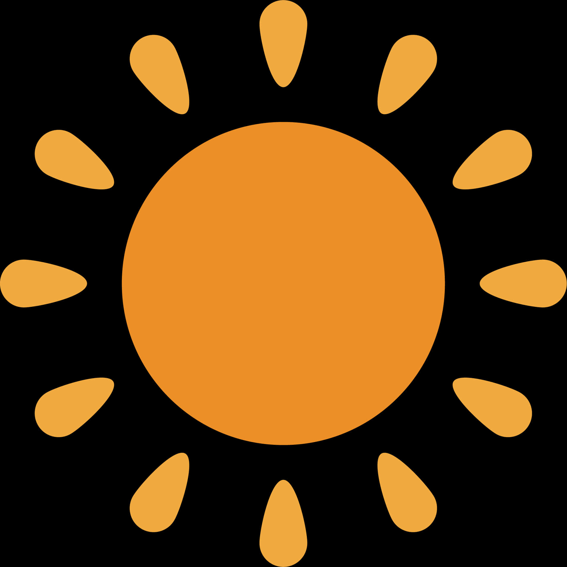 Stylized Sun Icon PNG