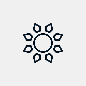 Stylized Sun Icon PNG