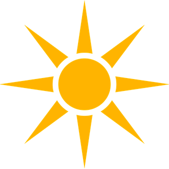 Stylized Sun Icon PNG