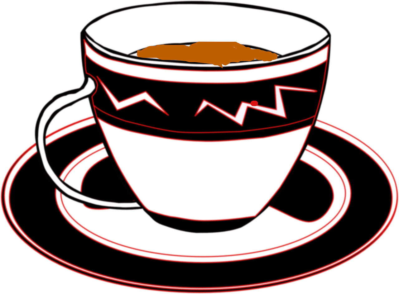 Stylized Tea Cup Graphic PNG