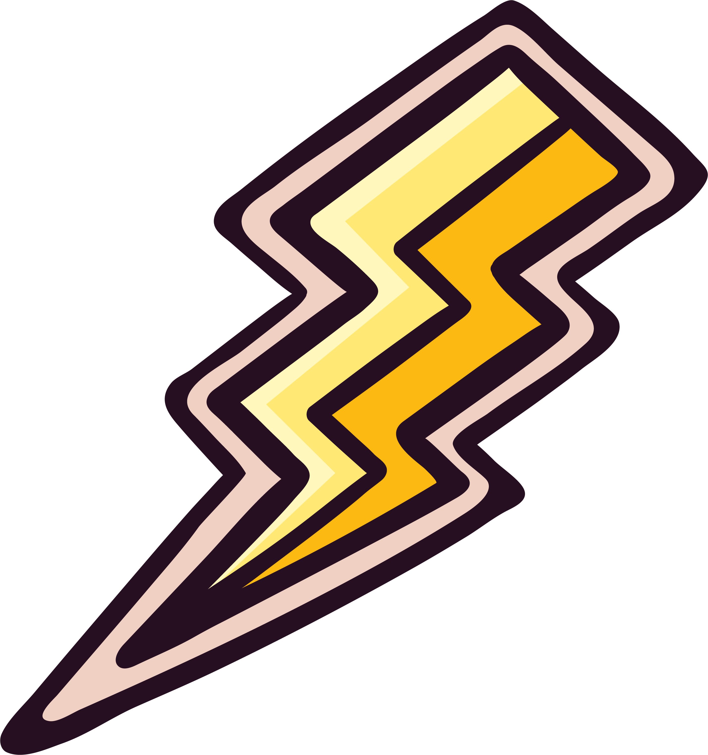 Stylized Thunderbolt Graphic PNG