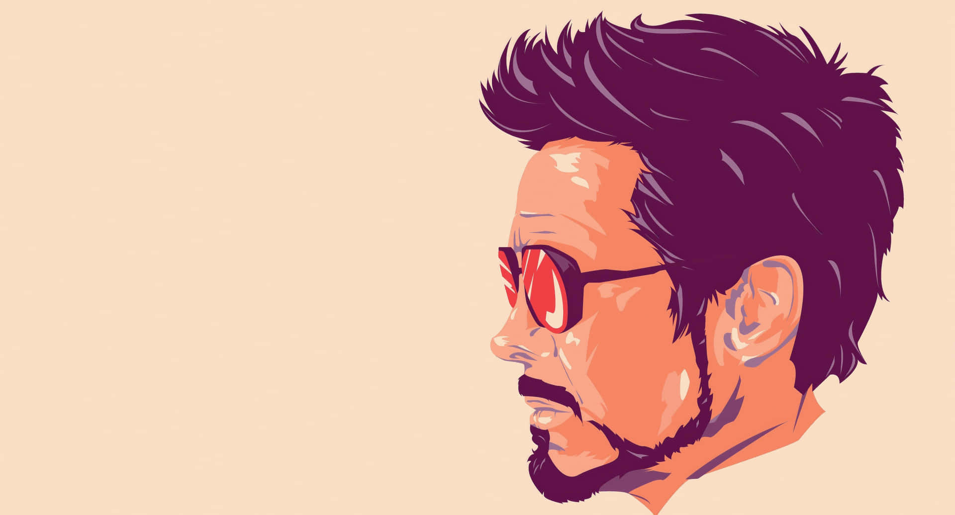 Stylized Tony Stark Profile Illustration Wallpaper