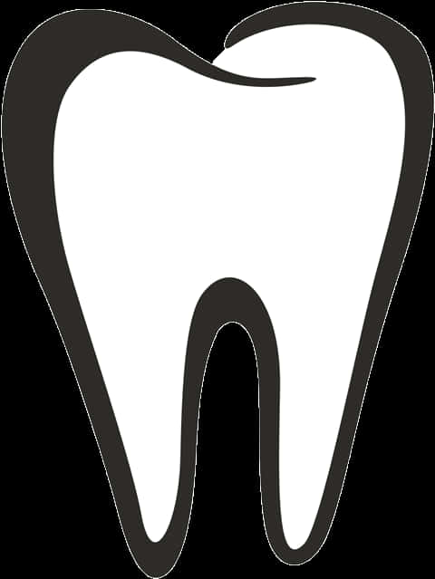 Stylized Tooth Graphic PNG