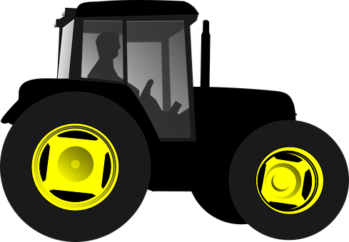 Stylized Tractor Graphic PNG