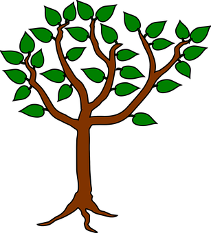 Stylized Tree Graphic PNG