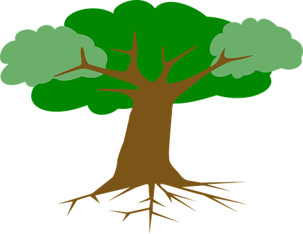Stylized Tree Graphic PNG