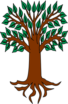 Stylized Tree Illustration PNG