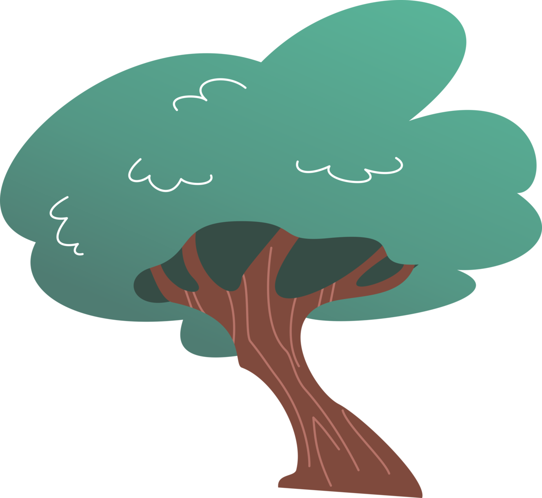 Stylized Tree Vector Art PNG
