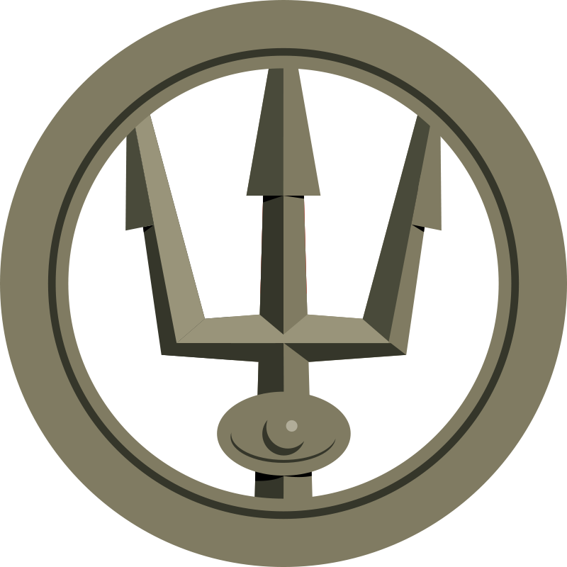 Stylized Trident Emblem PNG