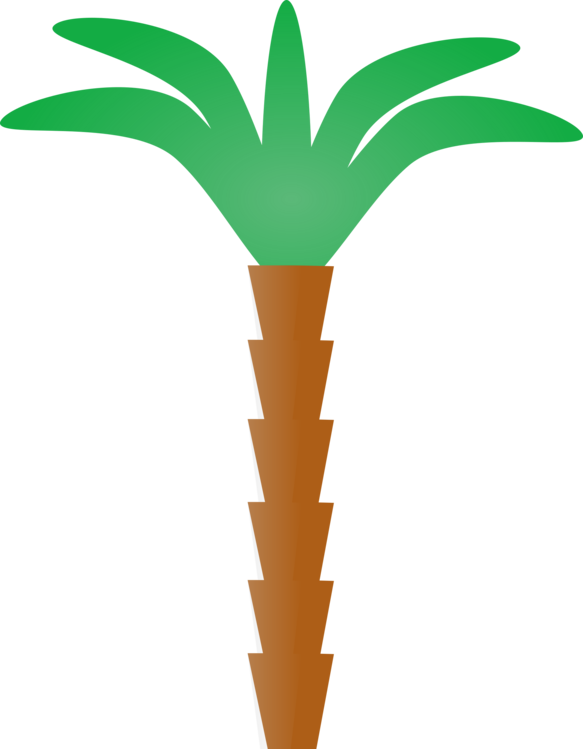 Stylized Tropical Palm Tree PNG