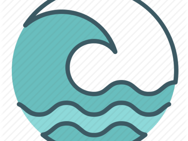 Stylized Tsunami Wave Icon PNG