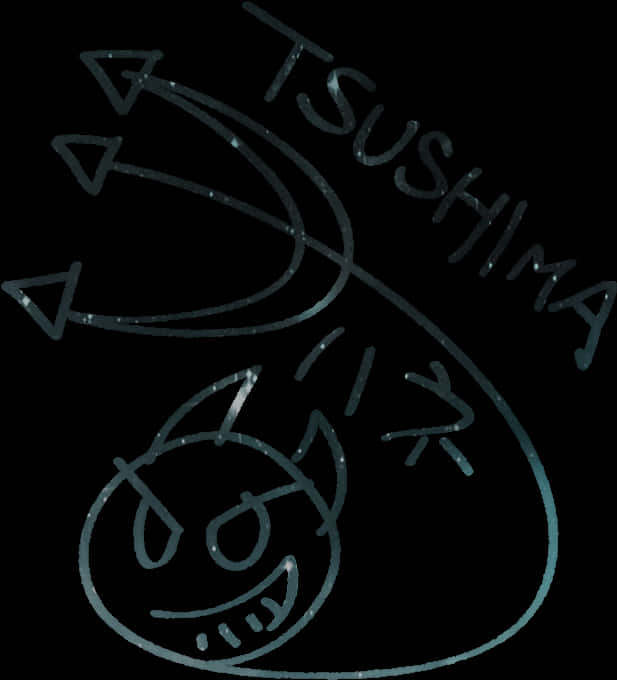 Stylized Tsushima Signature PNG