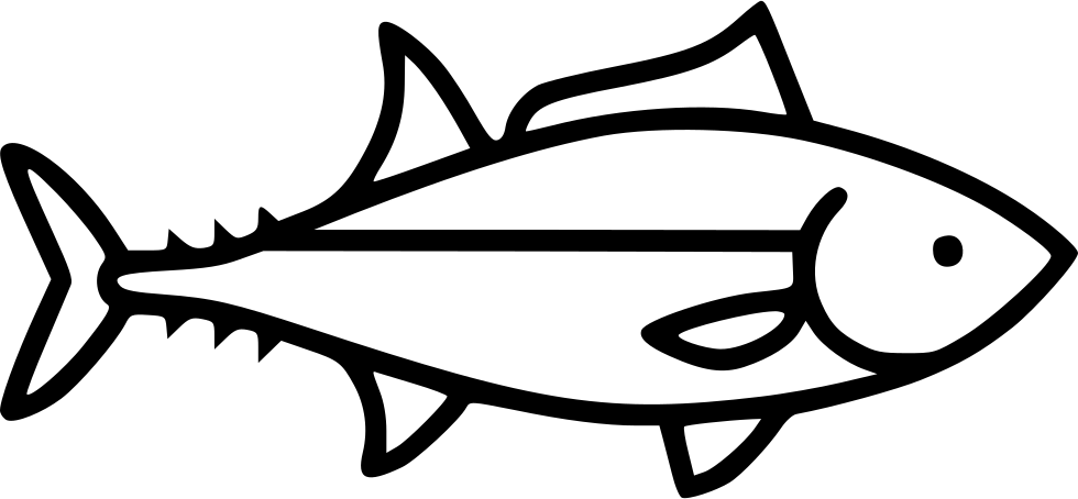 Stylized Tuna Fish Outline PNG