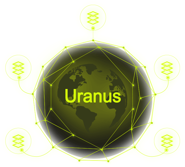 Stylized Uranus Graphic Design PNG