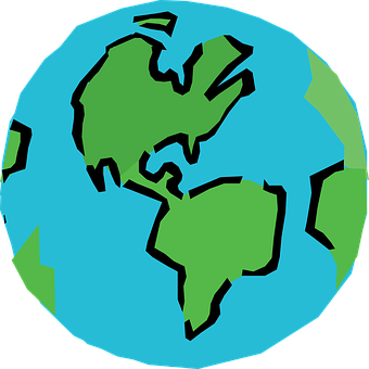 Stylized Vector Earth Graphic PNG