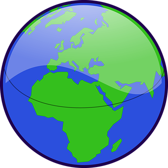 Stylized Vector Globe Africa Europe PNG